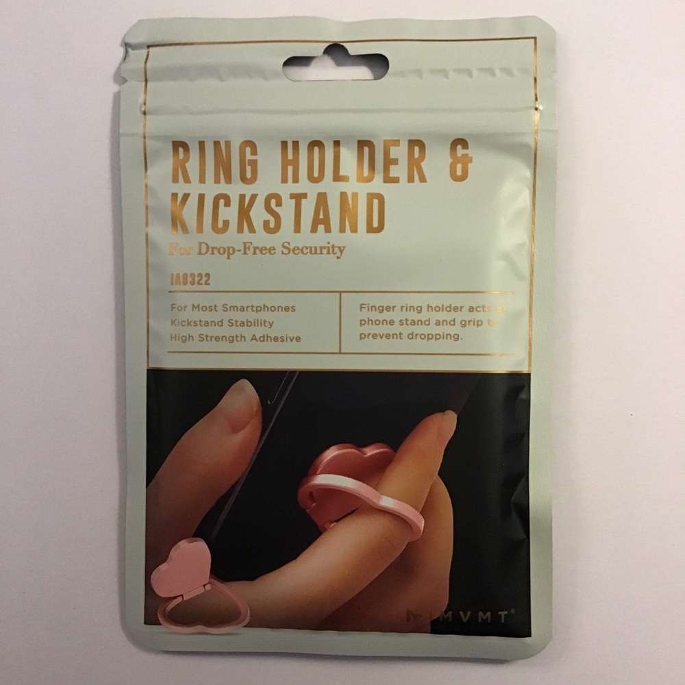 ROSE GOLD HEART SHAPED PHONE RING HOLDER NWT
